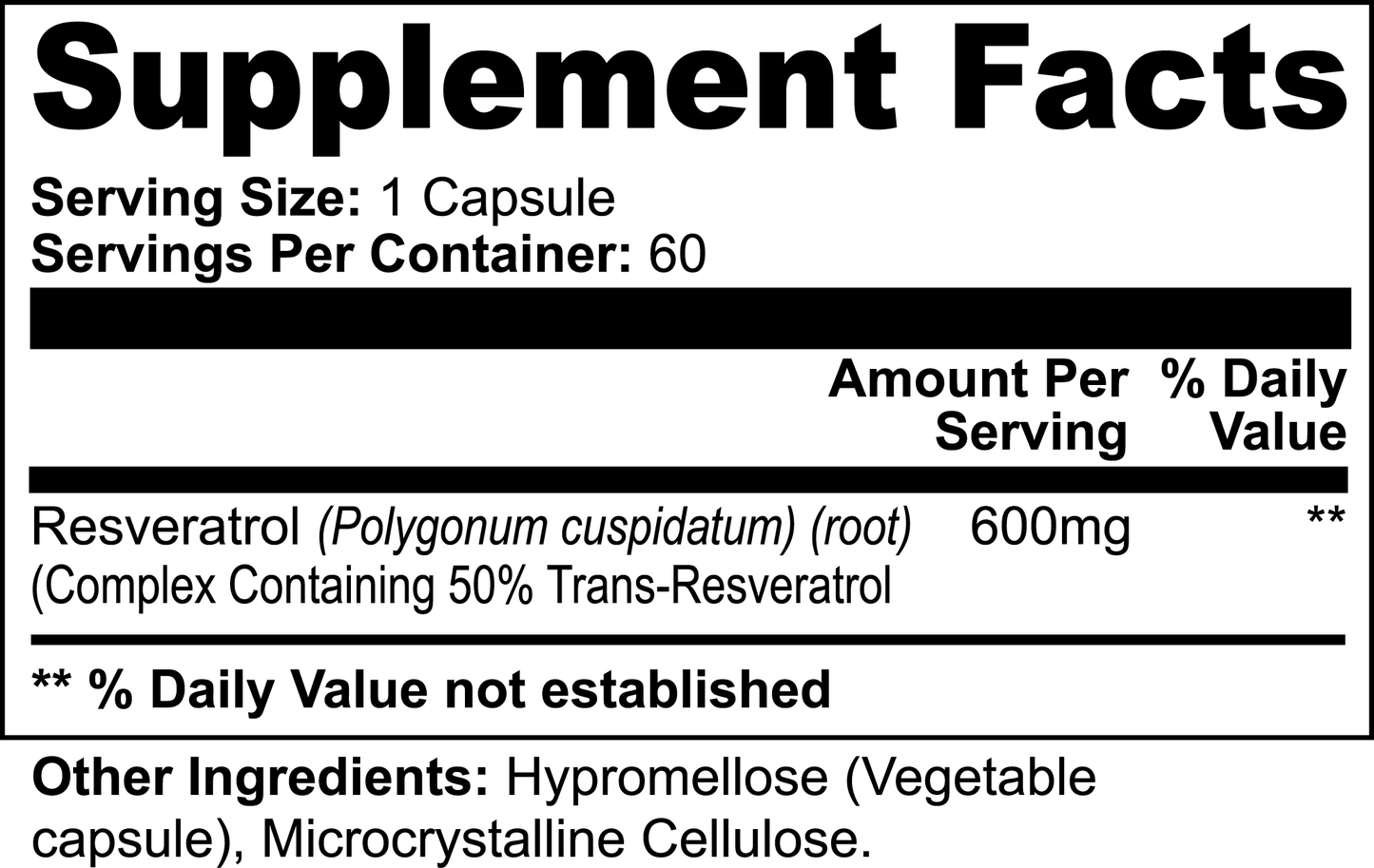 Resveratrol 50% 600mg